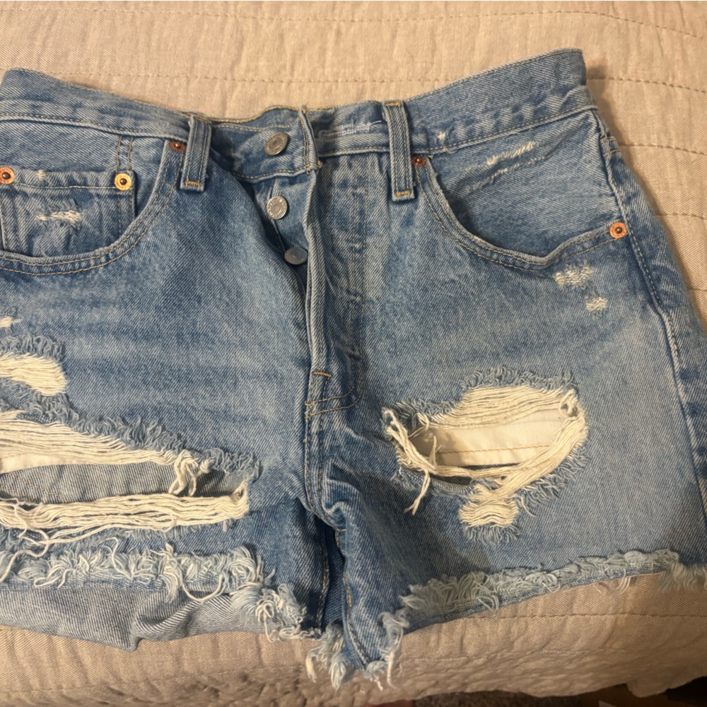 Levi's Distressed Denim Shorts